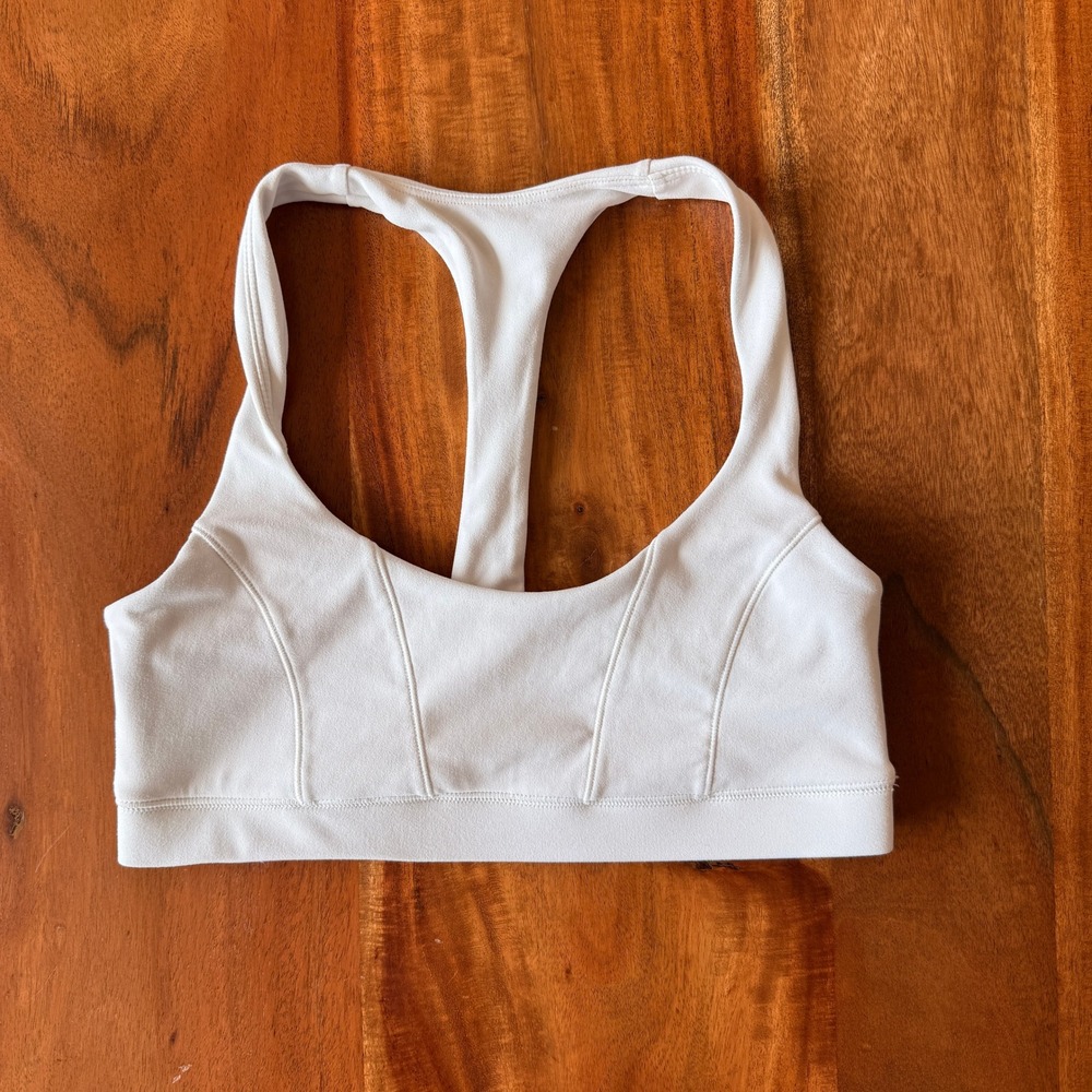 Logilates Women's White‎ Sports Bra Size S